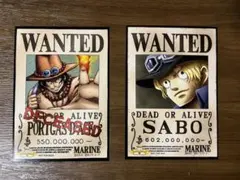 ワンピース　麦わらストア　ポイントカード特典　手配書ブロマイド　エース　サボ