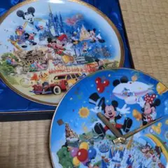 ディズニー15周年絵皿・15周年絵皿時計　TDL