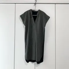 Green label relaxing ノーカラー シャツワンピース