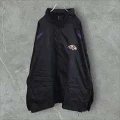 【k6880】USA古着リーボック00sナイロンジャケットブルゾンNFL刺繍ロゴ