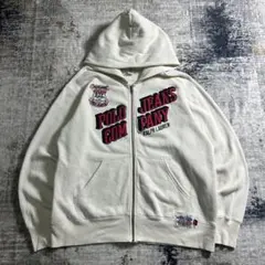 90s ポロラルフローレン ホワイト ジップアップパーカー 肉厚 ヘビーオンス
