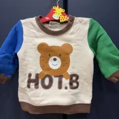 Hot Biscuits クマ柄トレーナー 70