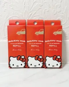 Hello Kitty 芳香剤 クリップオンエアーフレッシュナー 詰め替え 3個
