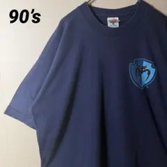 90s MUTINY Tシャツ XL ネイビー 両面プリント USA古着