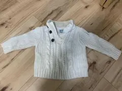 ホワイト ケーブル編み ニットセーター　baby GAP