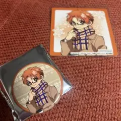 まねきねこ　地縛少年花子くん 蒼井茜のコースターと缶バッジ