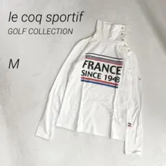 lecoqsportif ゴルフウェア　タートルネックカットソー　ロゴプリント