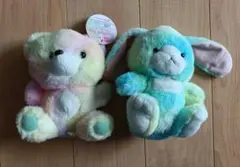 ダイソー　うさぎ　くま　ぬいぐるみ　２点セットのサムネイル
