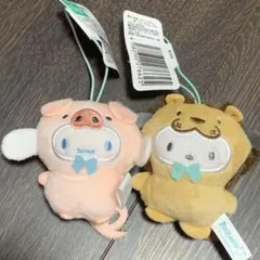 サンリオ　どうぶつ着ぐるみ　マスコット ポチャコ　シナモロール　こぶた　ライオン