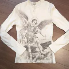 VALLAD 長袖 ヘンリーネック Tシャツ 天使柄 Mサイズ - メルカリ