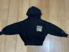 大人気　Champion フード付きパーカー 黒　キッズ