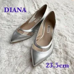 未使用品⭐︎DIANA ポインテッドトゥ パンプス シルバー 23.5cm