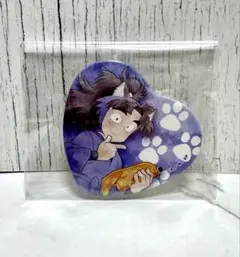 忍たま　ナンジャタウン　バッジ ハート型　竹谷八左ヱ門