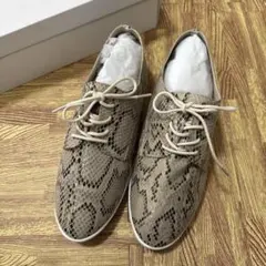 レースアップシューズ パイソン柄 LL A2F57
