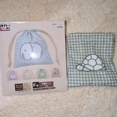 タイトーくじ　ブルーナアニマル　F賞巾着ポーチ　カメ