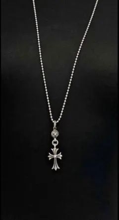 #*m様 シルバーネックレス ワンボールタイニークロスネックレス 60cm