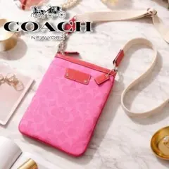 美品✨coach コーチ ミニショルダーバッグ シグネチャー キャンパス