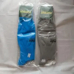 ATHLETA サッカーソックス 22-24cm ブルー/グレー