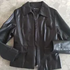 レディースブラックレザージャケット羊革