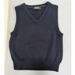 ネイビー Vネック ノースリーブ ニット