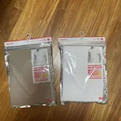 【2点】ユニクロHEATTECH VネックTシャツ Mサイズ 2色セット