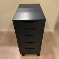 新品 IKEA ALEX アレクス 引き出し ブラックブルー キャスター付きのサムネイル