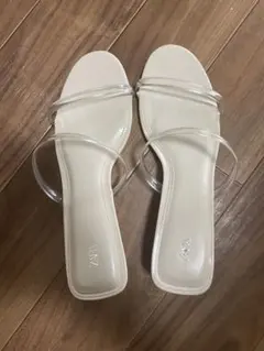 ZARA クリアストラップ フラットサンダル