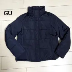 【美品】GU 中綿ブルゾン　中綿ジャケット　ネイビー　レディースS