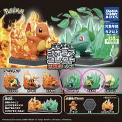 ポケモン ジオラマコレクト ほのお＆くさ ヒトカゲ ナエトル - メルカリ