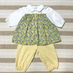 【美品】ファミリア familiar リバティ ロンパース カバーオール 70