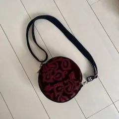 by ALAY 丸型ショルダーバッグ バーガンディ