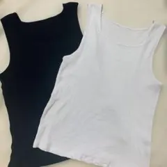 【美品】大きいサイズ レディース スクエアネックタンクトップ