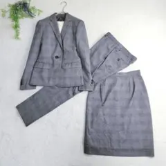 ONLY 3点セット ジャケット パンツ スカート グレーチェック 小さいサイズ