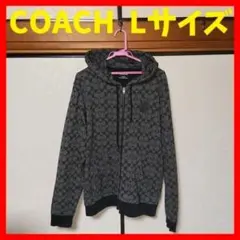 COACH コーチ シグネチャー パーカー グレー ブラック メンズ Lのサムネイル
