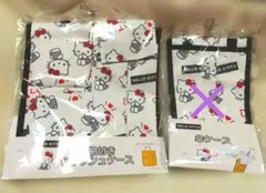 専用　ハローキティ　モノトーン　収納付きティッシュケース　サンリオ