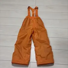 子ども用オレンジスキーウェア サスペンダー付き