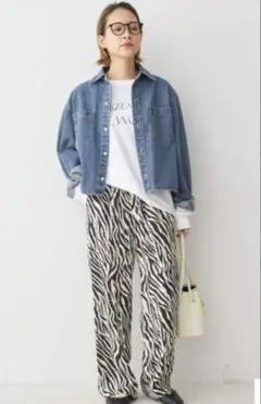 Spick&Span ショート丈デニムシャツ