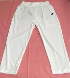 adidas クロップドパンツ ホワイト M-Lのサムネイル