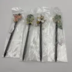花モチーフ かんざし 髪飾り 4本セット