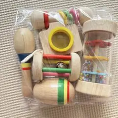 木製 知育楽器6点セット レインスティック マラカス 虫眼鏡
