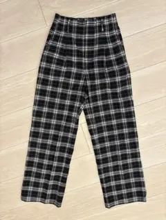 【美品】GU ジーユー　チェックスラックス　Mサイズ