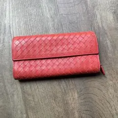 ボッテガ　赤　長財布
