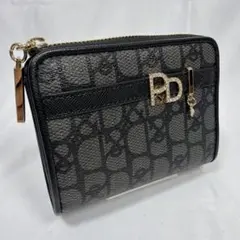 【極美品】 PINKY&DIANNE 二つ折り財布 L字型ファスナー ブラックのサムネイル