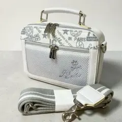 極美品 カステルバジャック ショルダー ハンド 2way メッシュ 白 