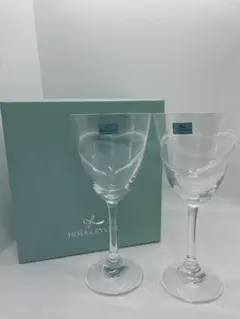 HOYA CRYSTAL ワイングラス 2個セット ホーヤ ハート ペア