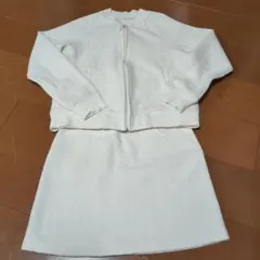 ユニクロ　ホワイト ジャケット スカート セット 150