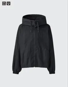 【人気モデル新品】UNIQLO U フーデッドブルゾンM 黒　夏向け