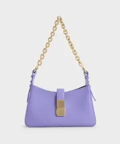 CHARLES & KEITH チェーンバック 紫
