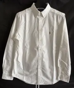 【美品】Ralph Lauren オックスフォードシャツ 白(ウェメンズM～L)