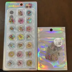 【2点セット】正規品 日焼けキティ キラコロ おはじきシール　オーロラ　サンリオ